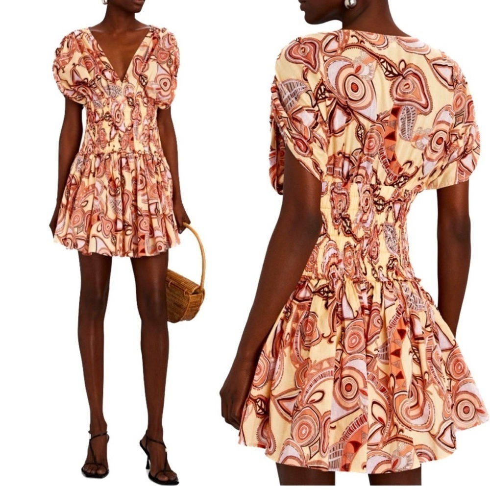 A.L.C. Luna Cotton Smocked Waist Dress 4